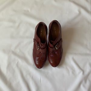 Nine West Cognac Platform Heel